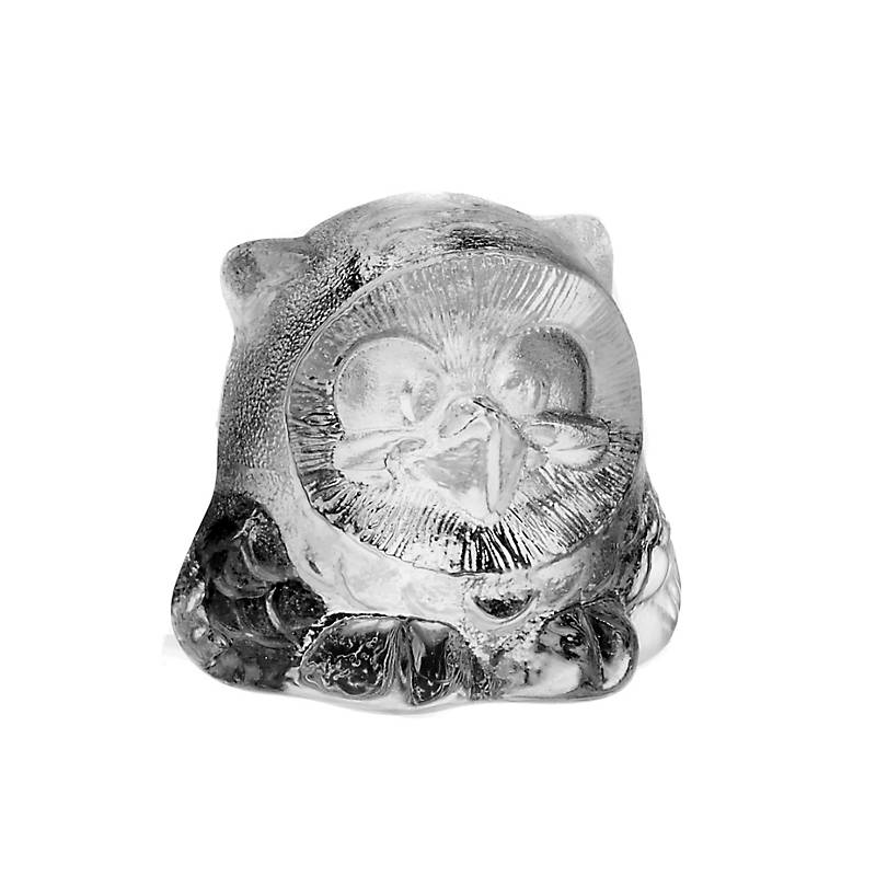 Figur Eule 9 cm, transparent, Glas