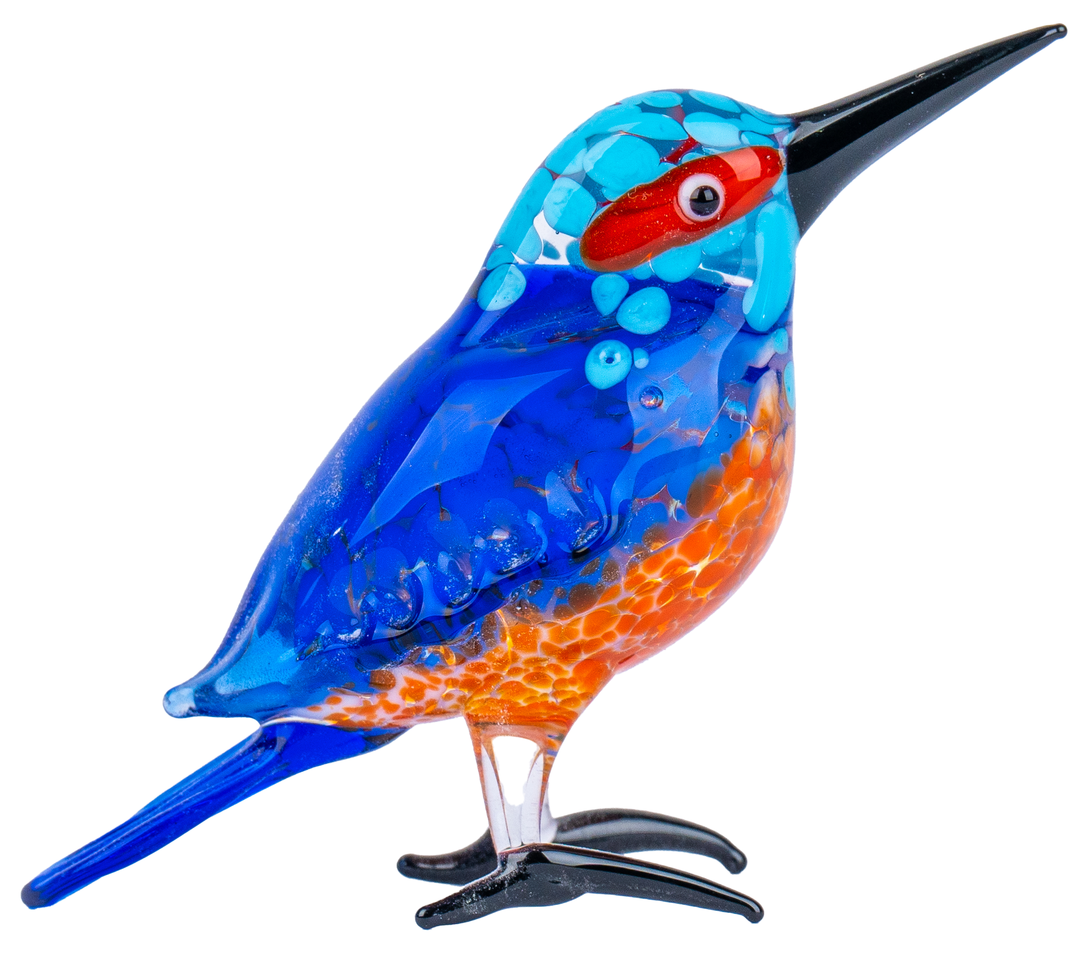 Glasfigur Vogel Bunt Breite ca. 7,1cm Handarbeit