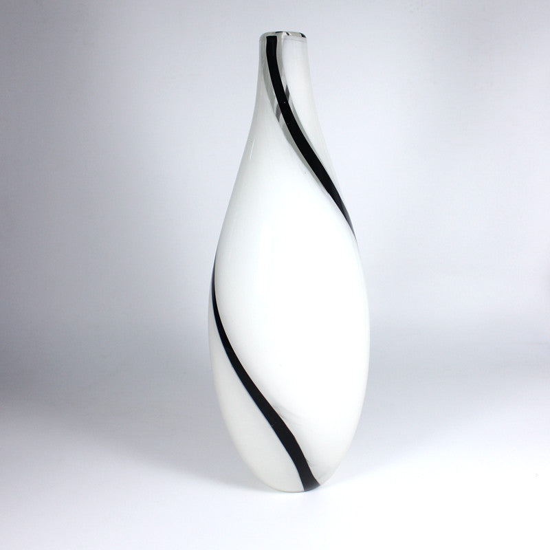 Glasvase Black & White 40,5cm