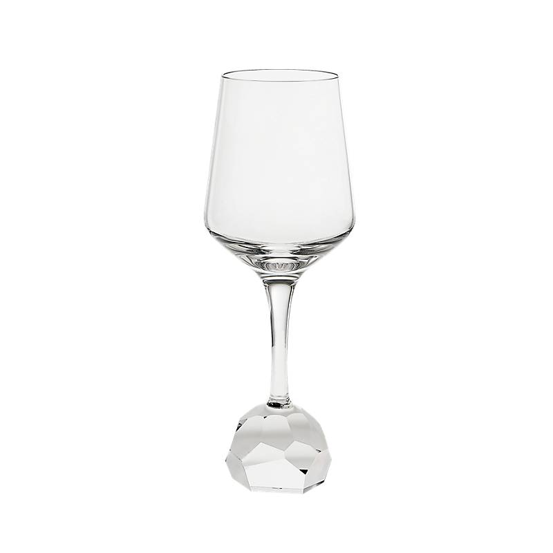 Weißweinglas Basic Diamonds 400ml, Transparent, aus Bleikristall
