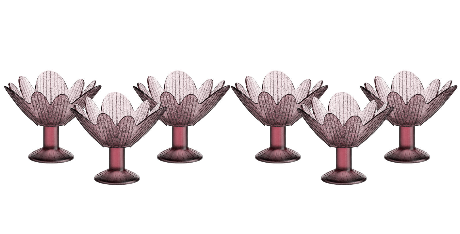 Eiscremeglas Eisbecher Eisglas Eisschale Seerose 6er-Set rosa Colori Gelato 11cm