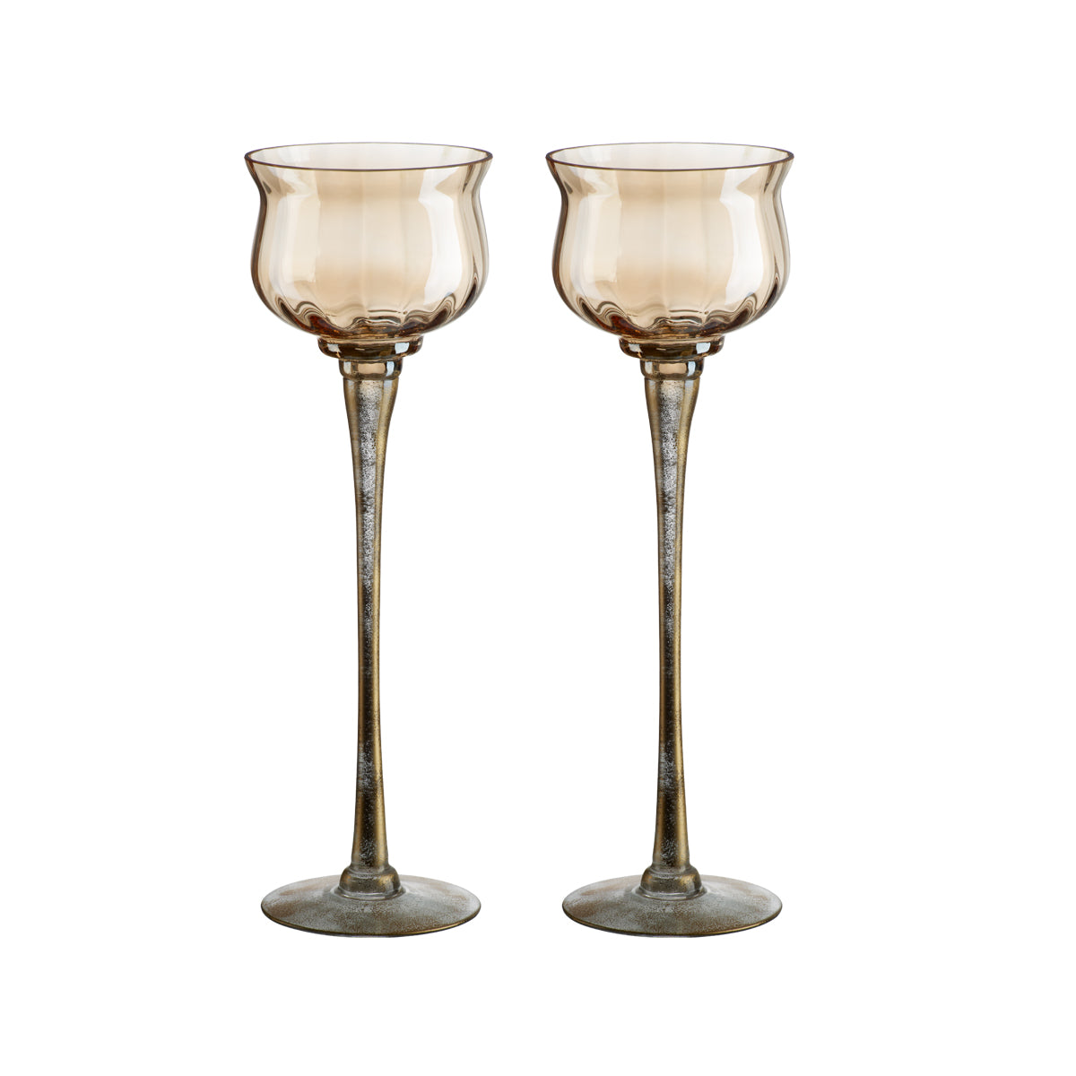 Kerzenhalter Windlicht Golden Dust 2er Set 40cm