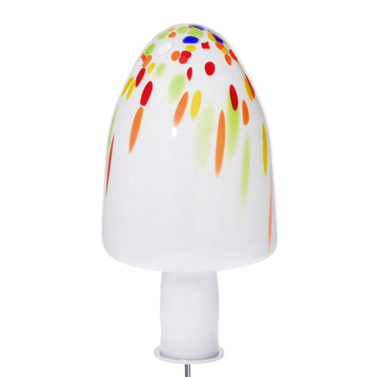 Glas-Hut-Pilz 33cm Gartenflair inkl. Stab, diverse Farben