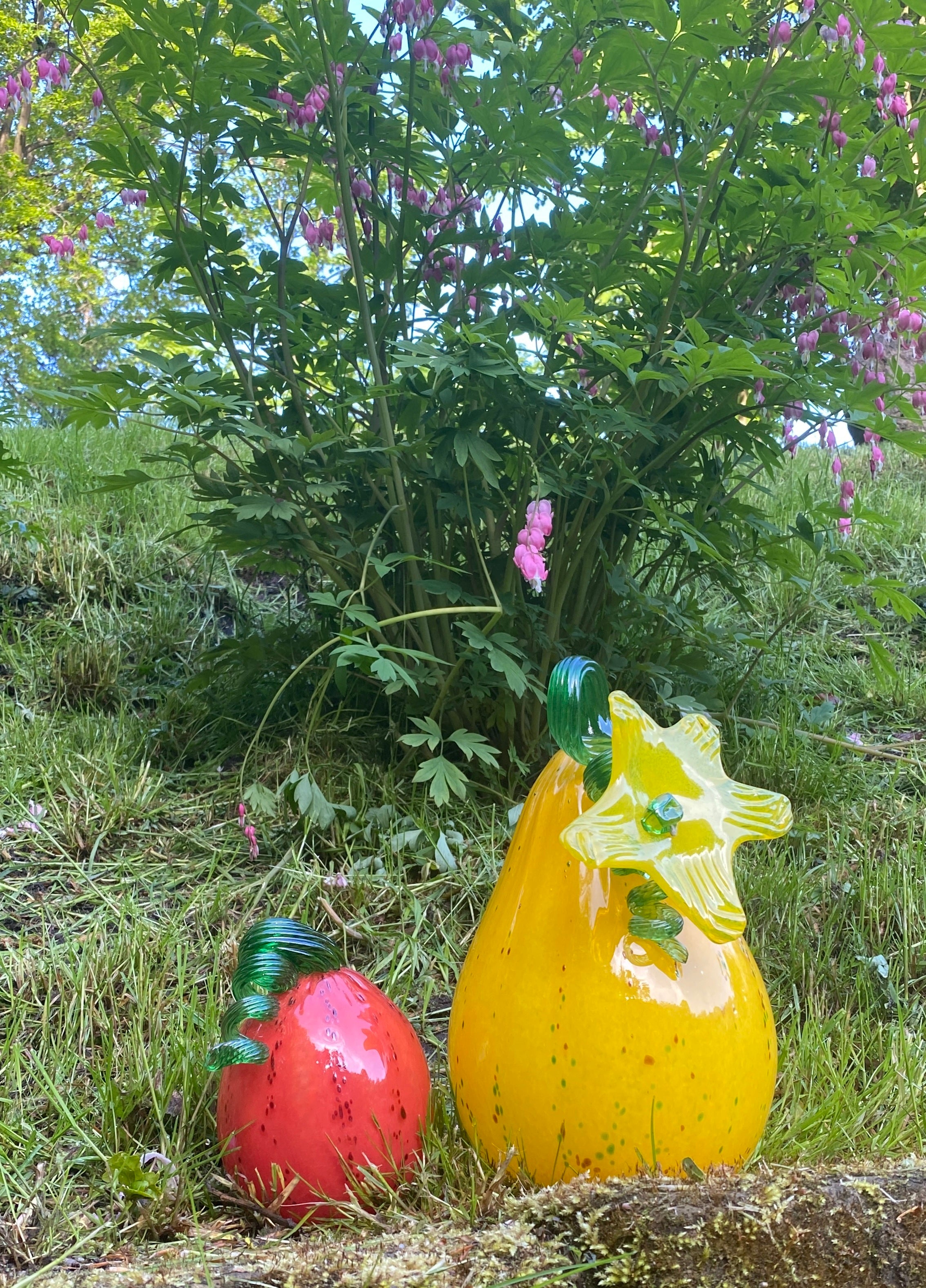 Kürbis Gemüse 18cm Glas Früchte Figuren Küche Vitrine Sammeln Glaskunst
