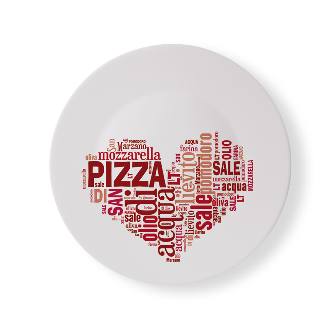 Pizzateller 33cm Rot 6er Set