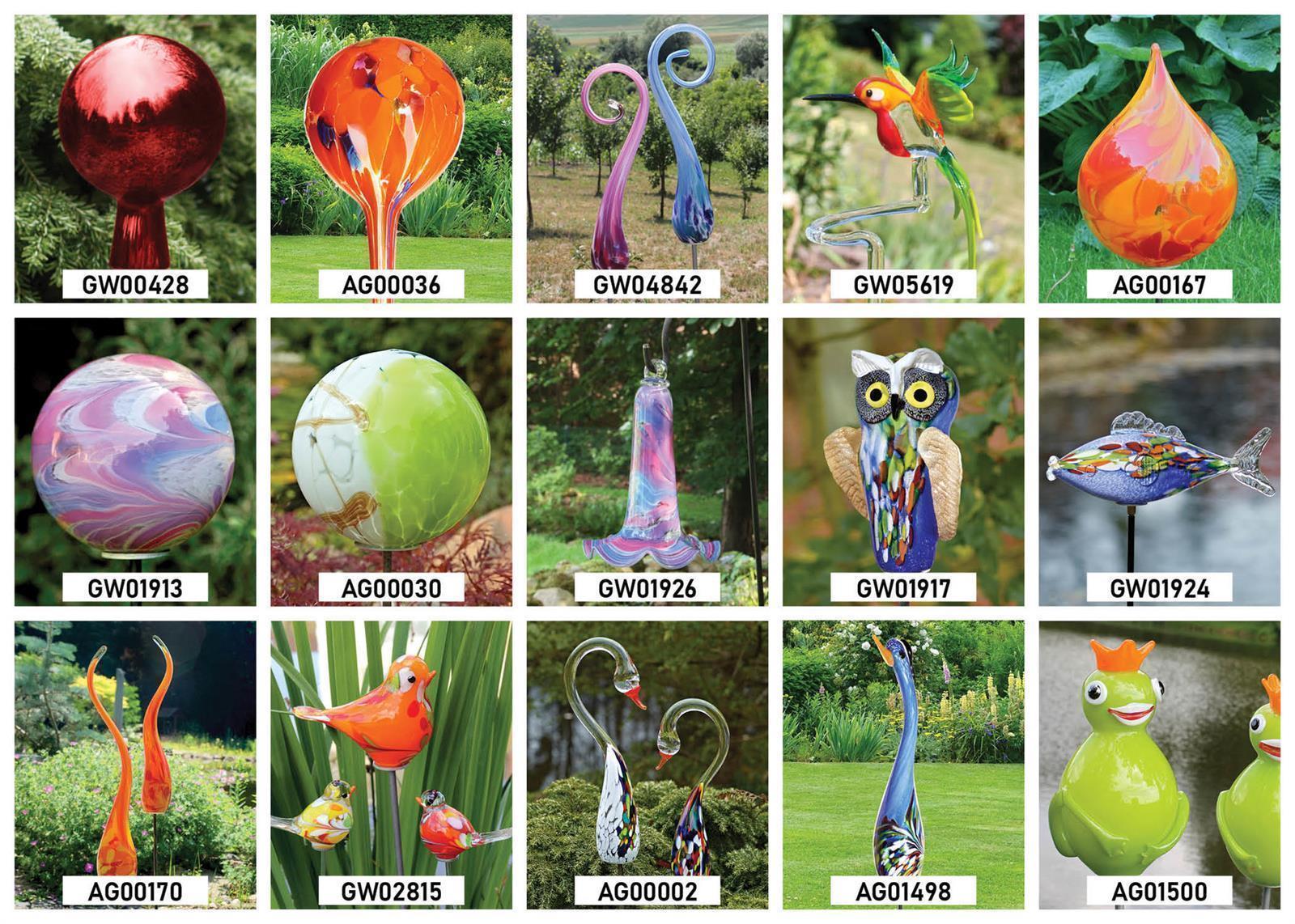 Miniglocke auf Glasstab "Gartenflair" (90cm)