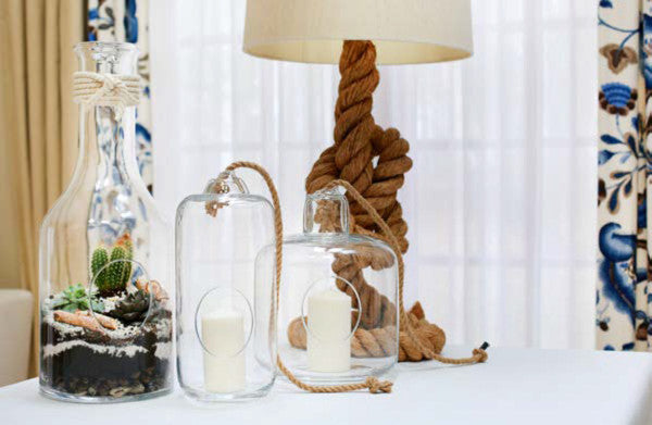 Glasvase Campana Famous 35cm Pflanzgefäß mit Loch zum Hängen Klarglas Geschenk