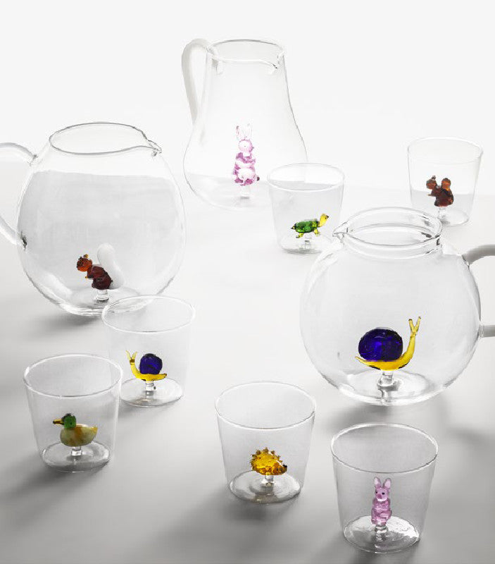 Glaskrug Saftkrug Wasserkrug mit Ente Animal Farm 1750ml