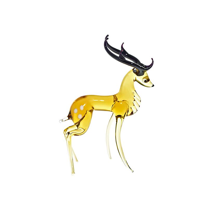 Hirsch Big 15-17cm Glas Tiere Figuren Sammeln Vitrine Dekoration Winter