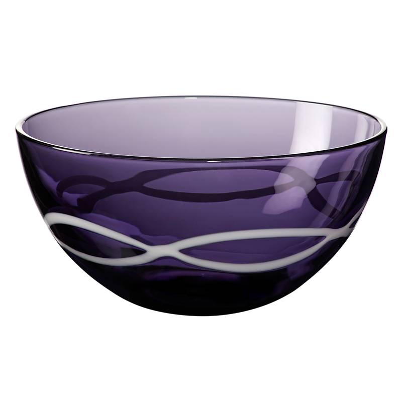 6 Schälchen Kompottschale Müßlischale Obst Glas lila violett Schale 12,5cm