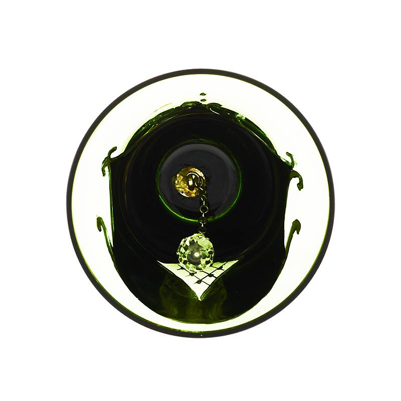 Glocke Green Queen 16 cm, Grün/Gold, aus Glas