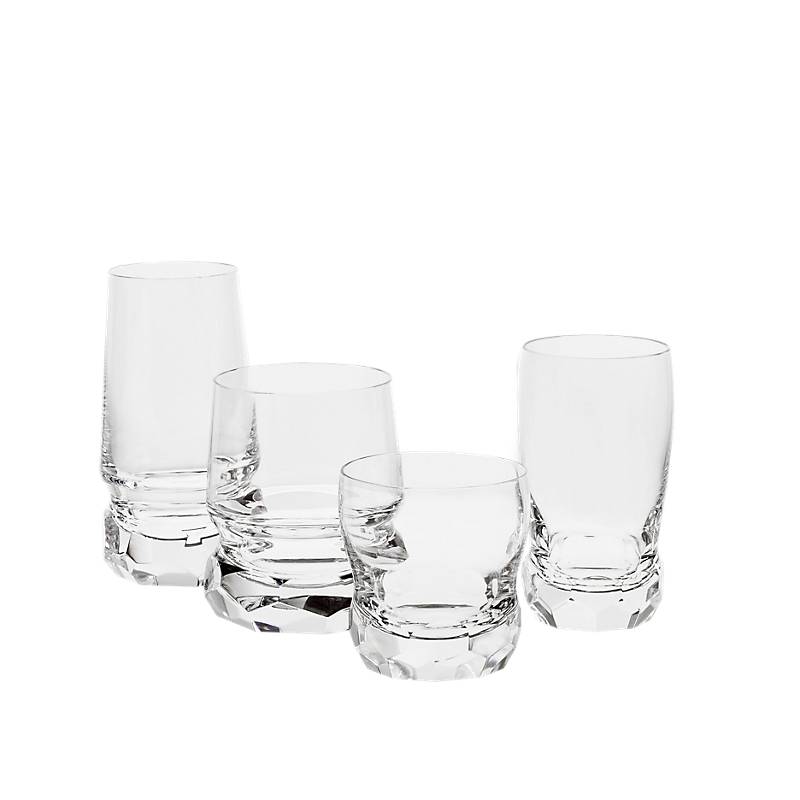 Wasserglas Diamonds Spectacle 270ml, Transparent, aus Bleikristall