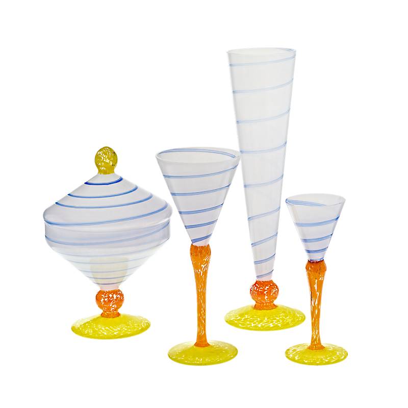 Trinkkelch mit Ringen, Spiral Chaos 300ml, aus Glas