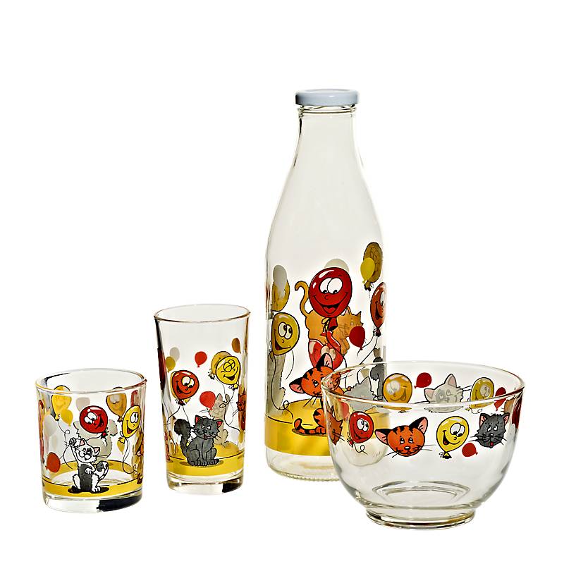 Milchflasche mit Deckel "Nadia" (1 Liter)