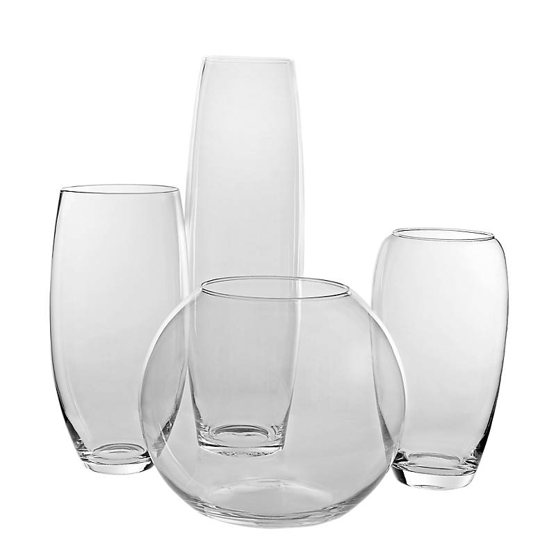 Glasvase Banana Famous 34cm moderne Blumenvase Deko Gefäß Klarglas Geschenk