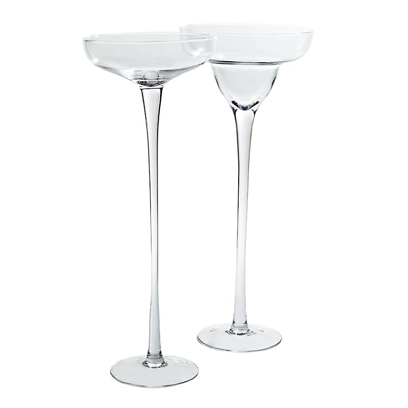 Glasschale auf Fuß Rita Famous 70cm Kerzenhalter Deko Gefäß Klarglas Geschenk