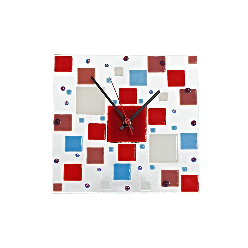 Wanduhr Quadro "Clockworld" (25x25cm)
