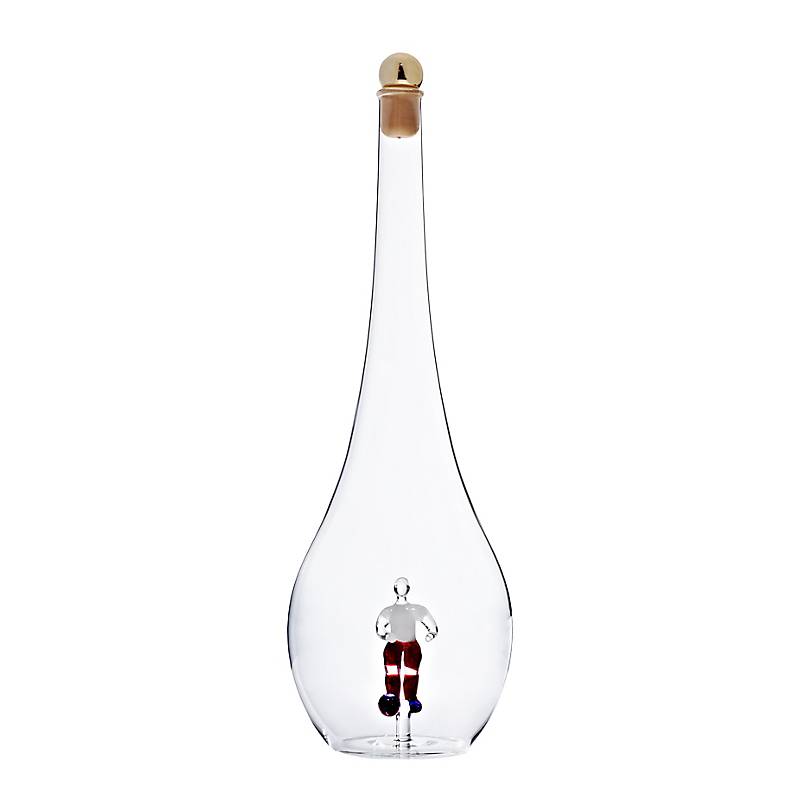 Geschenkflasche Fußballspieler Präsent 500ml leer