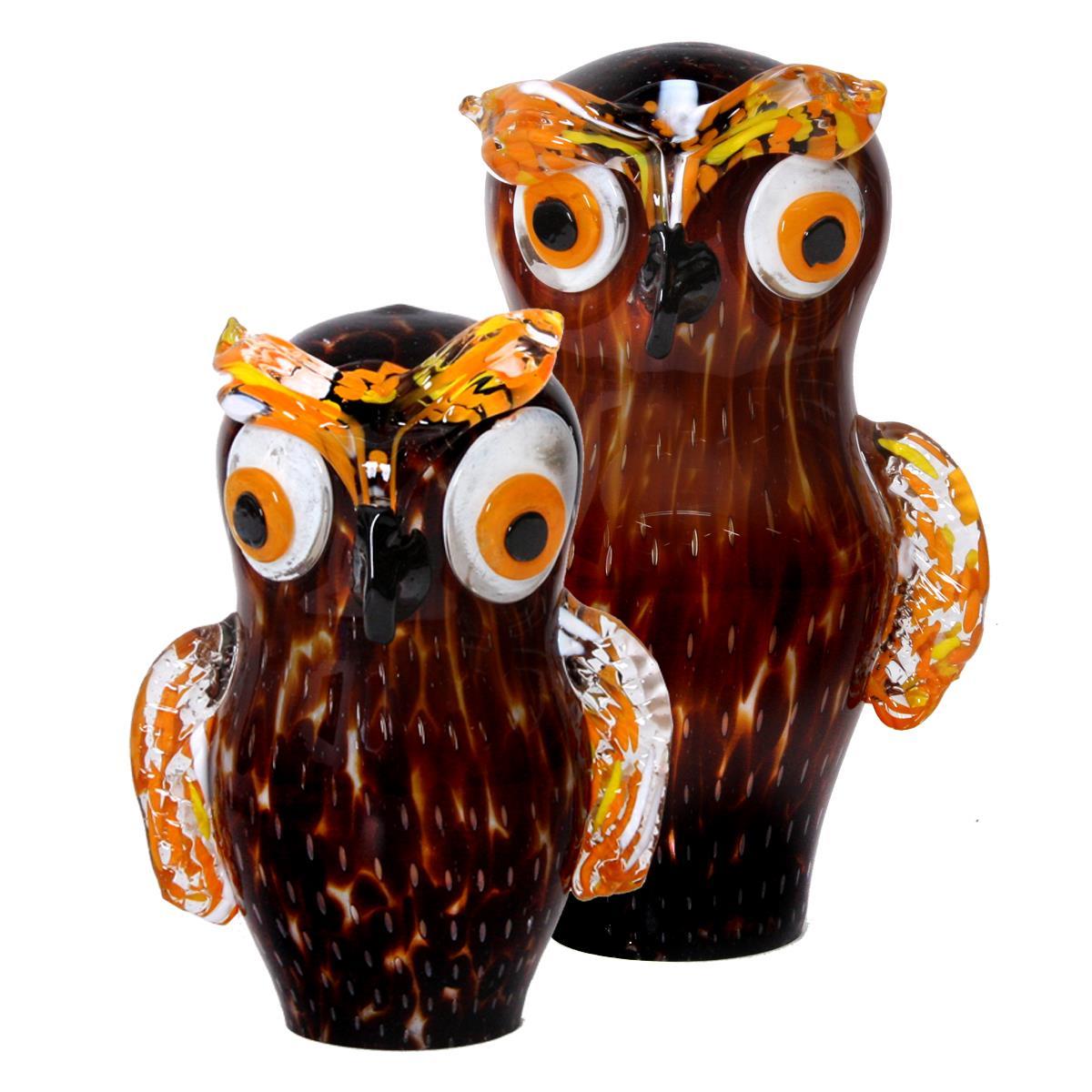 Eule Glasskulptur 21 cm
