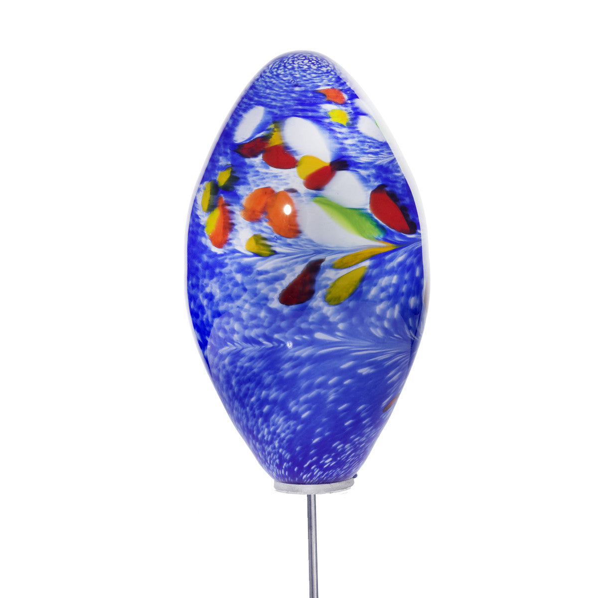 Glas-Ei 15cm Gartenflair inkl. Stab